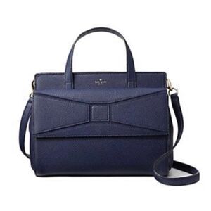 Kate Spade Chantal Bridge black leather bow satchel bag